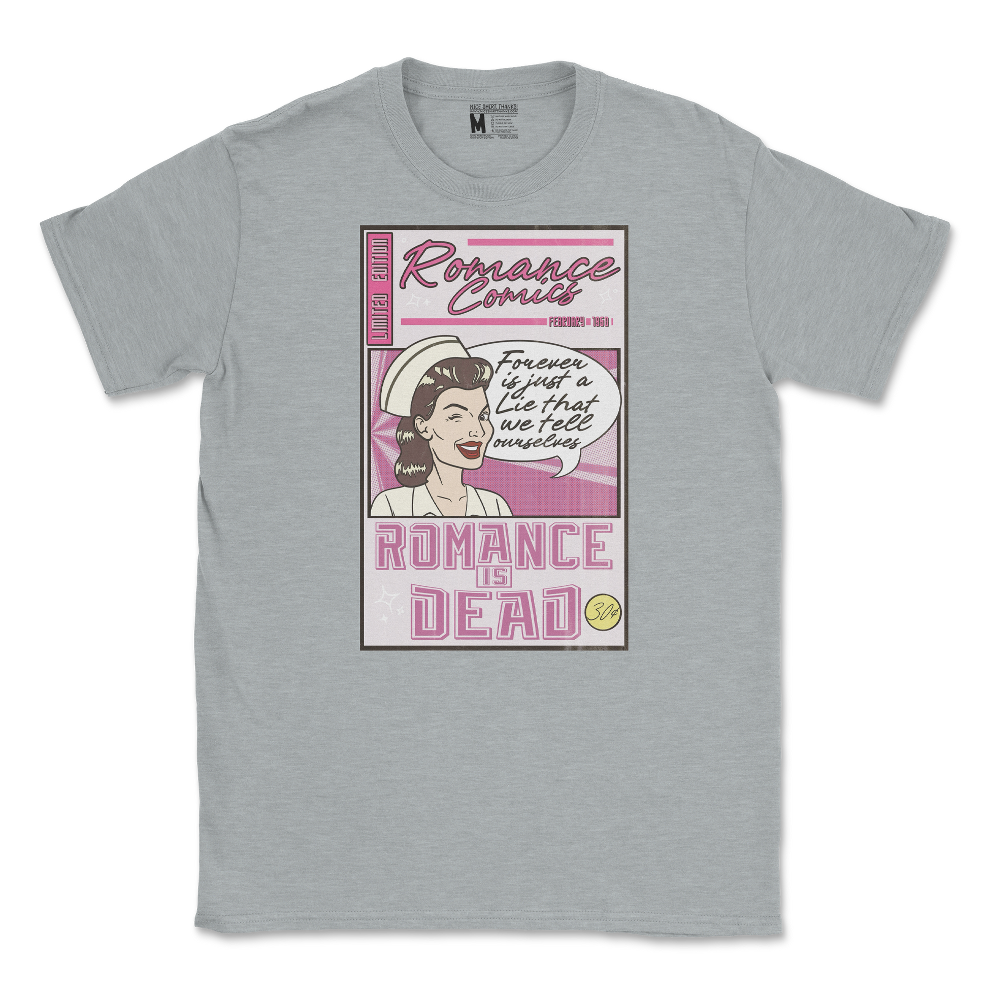 Gildan SoftStyle T-Shirt Romance is Dead in Sport-Grey
