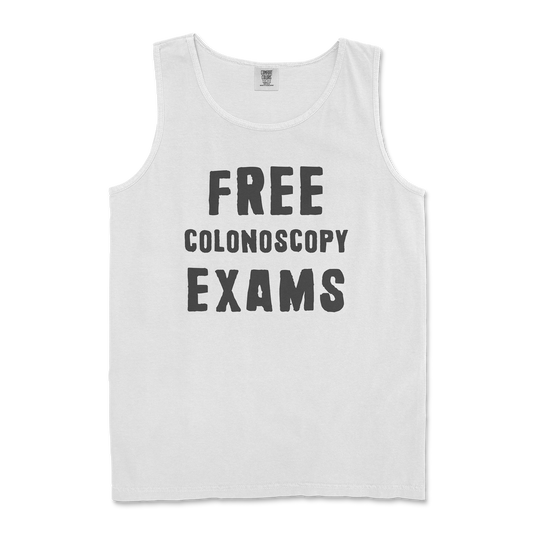 Comfort Colors Tank Top Free Colonoscopy Exams in White