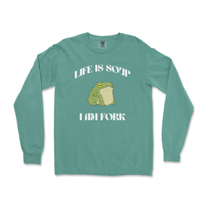 Comfort Colors Long Sleeve Life is Soup in LightGreen