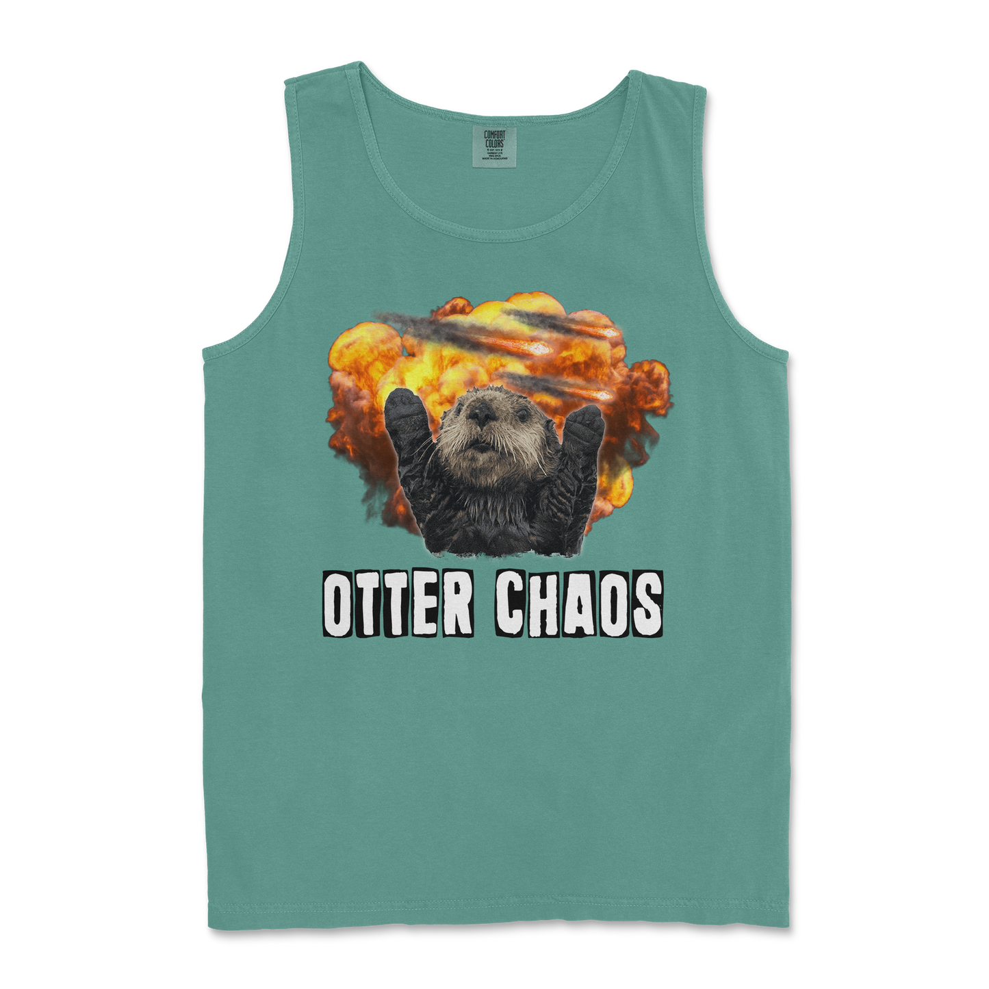 Comfort Colors Tank Top Otter Chaos in LightGreen