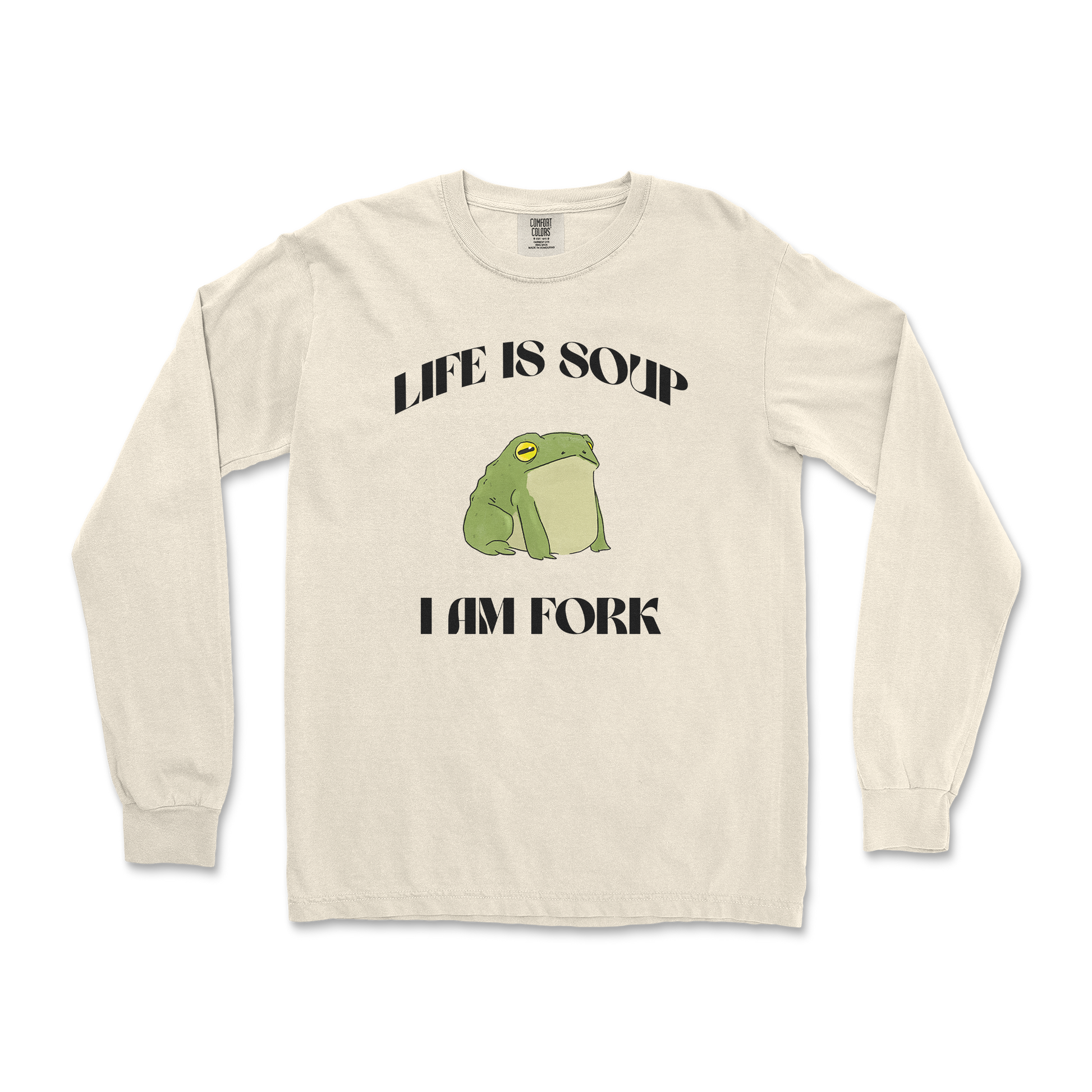 Comfort Colors Long Sleeve Life is Soup in Ivory