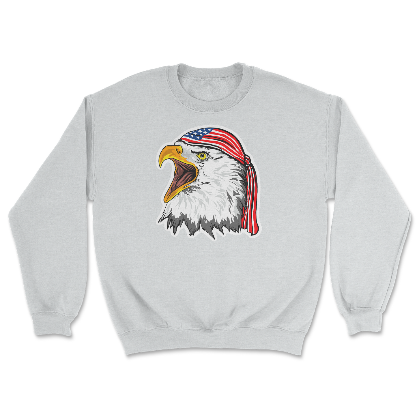 Heavy Blend Crew Neck Freedom Eagle in Sports Grey