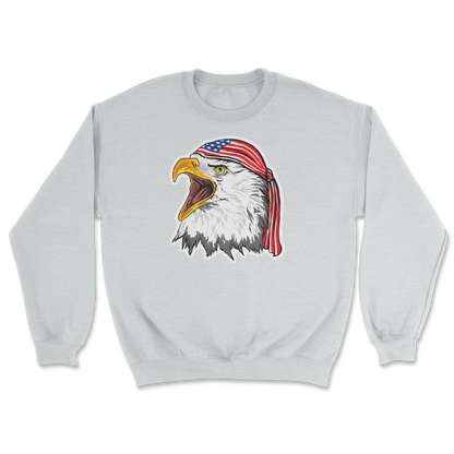 Heavy Blend Crew Neck Freedom Eagle in Sports Grey
