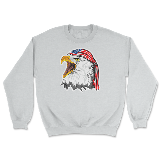 Heavy Blend Crew Neck Freedom Eagle in Sports Grey