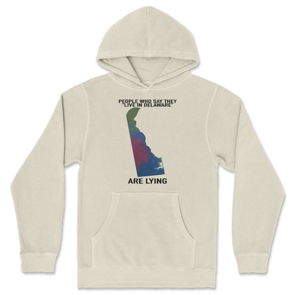 Independent Clothing Co. Hoodie Delaware Doesnt Exist in Ivory