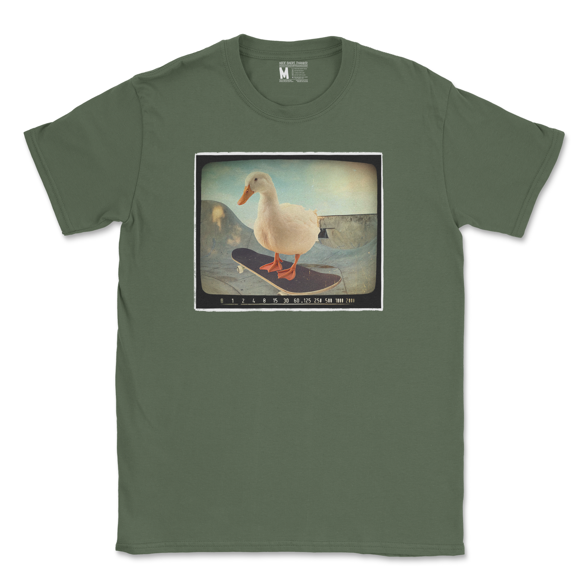 Gildan SoftStyle T-Shirt Do A Flip in Military Green