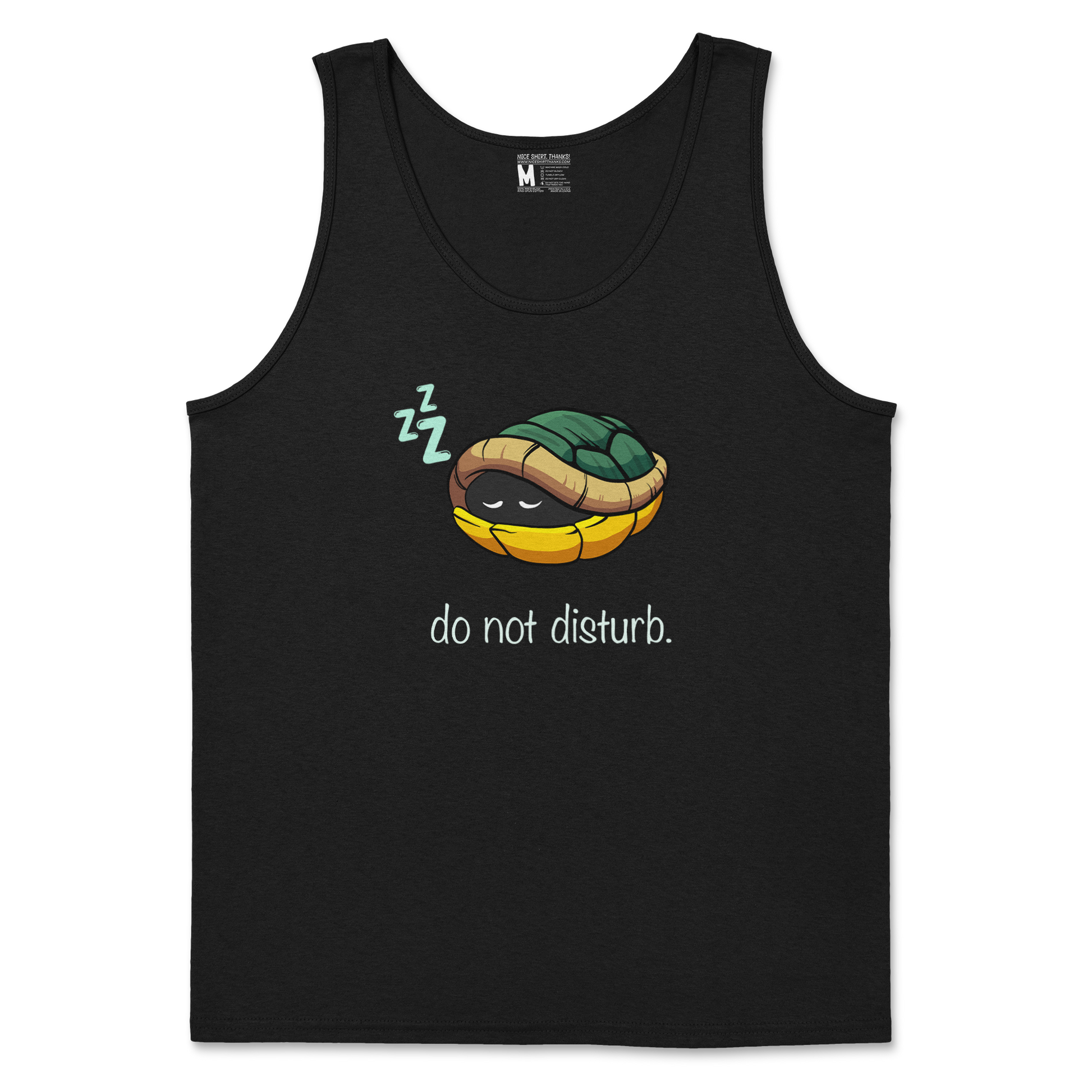 Gildan SoftStyle Tank Top Sleepin Turtle in Black