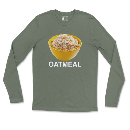 Gildan SoftStyle Long Sleeve Oatmeal in Military Green