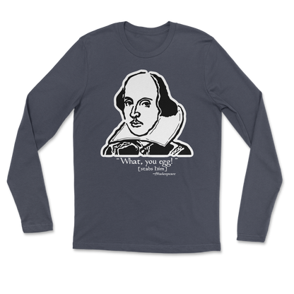 The Nice Shirt Long Sleeve Shakespeare Quote  in Navy