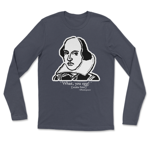 The Nice Shirt Long Sleeve Shakespeare Quote  in Navy