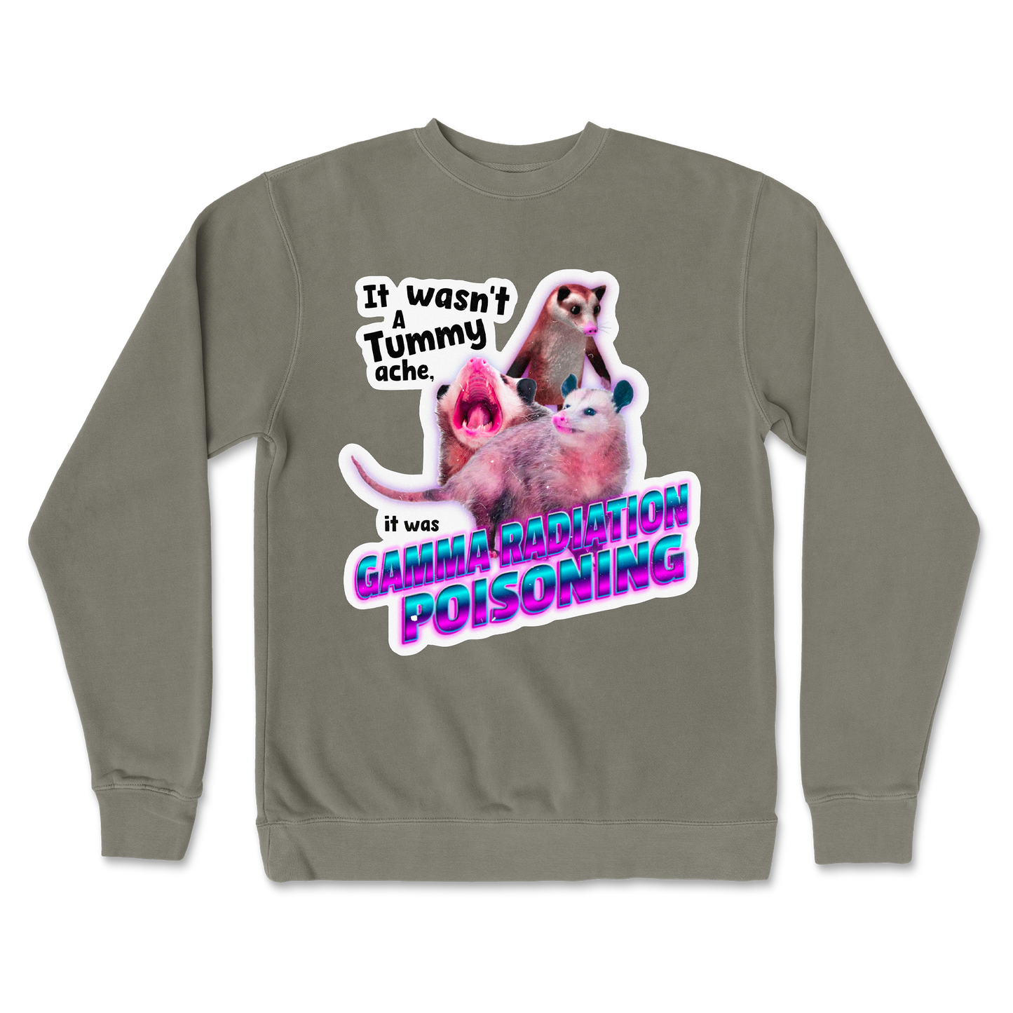 Independent Clothing Co. Crew Neck Possum Radiation  in Army