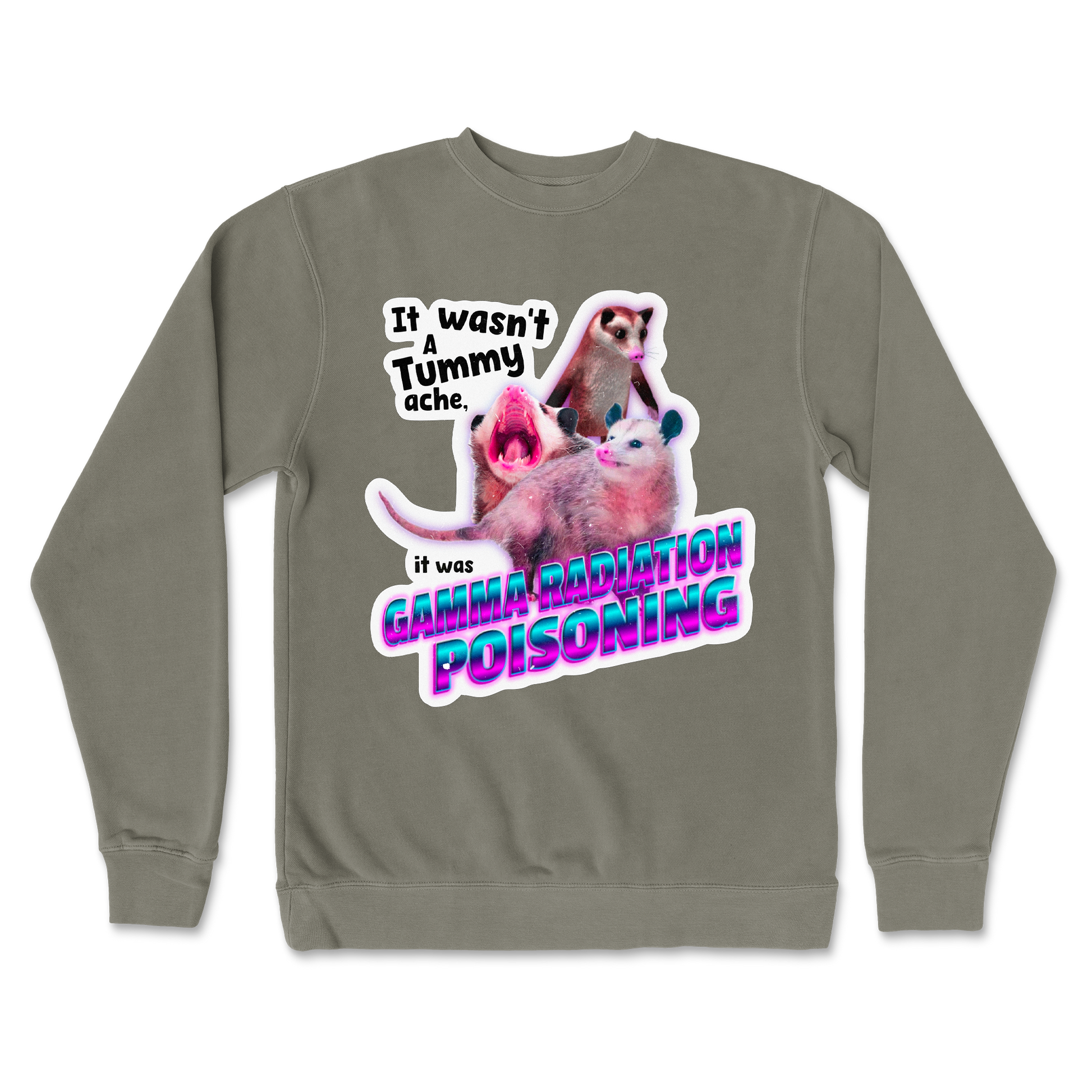 Independent Clothing Co. Crew Neck Possum Radiation  in Army