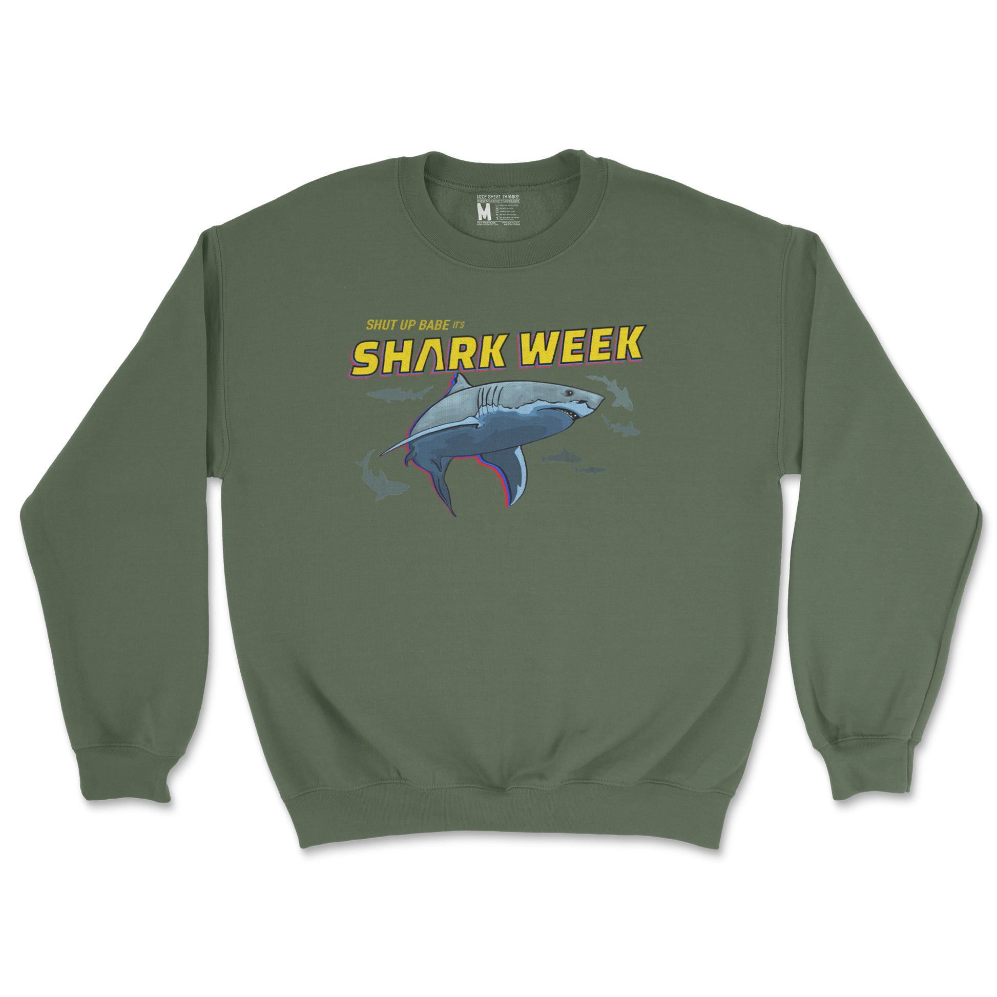 Gildan SoftStyle Crew Neck in Military Green