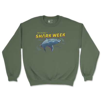 Gildan SoftStyle Crew Neck in Military Green