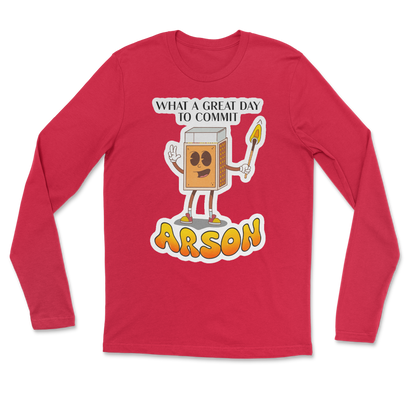 Heavy Blend Long Sleeve Commit Arson in Red