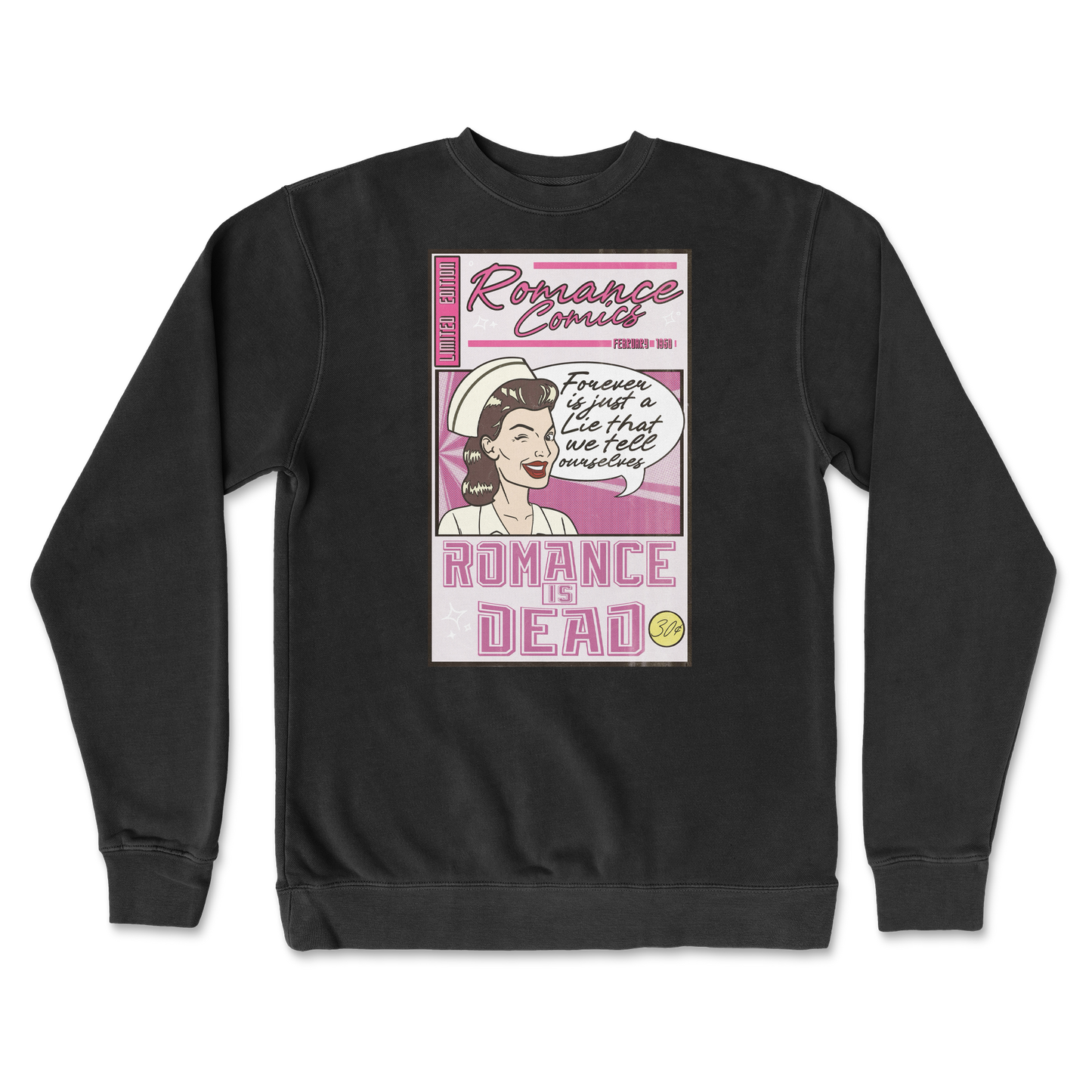 Independent Clothing Co. Crew Neck Romance is Dead in Black