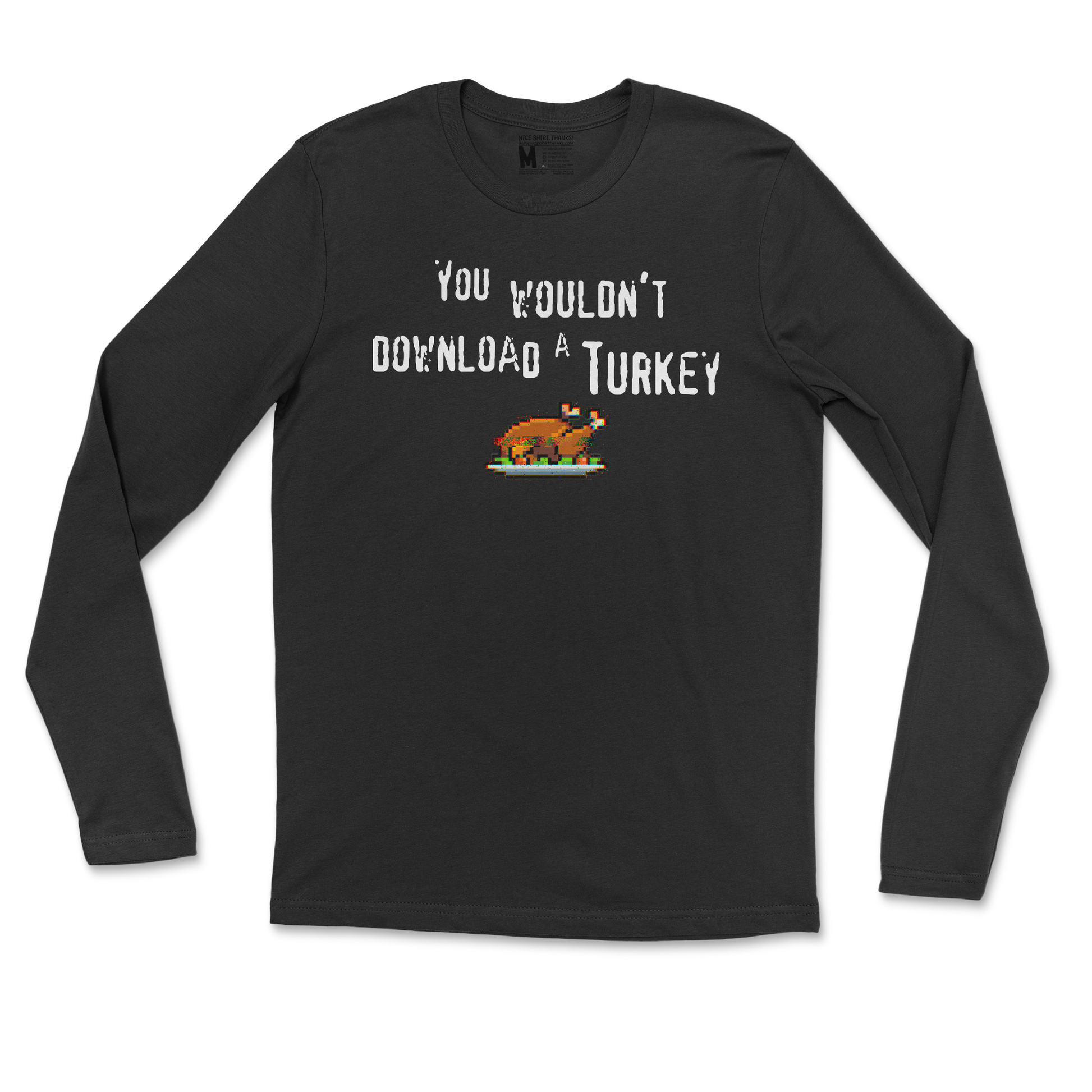 Gildan SoftStyle Long Sleeve Downloadable Turkey  in Black