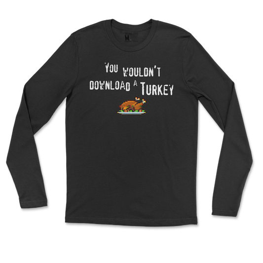 Gildan SoftStyle Long Sleeve Downloadable Turkey  in Black