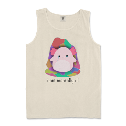 Comfort Colors Tank Top Mentally Ill and Squishy in Ivory