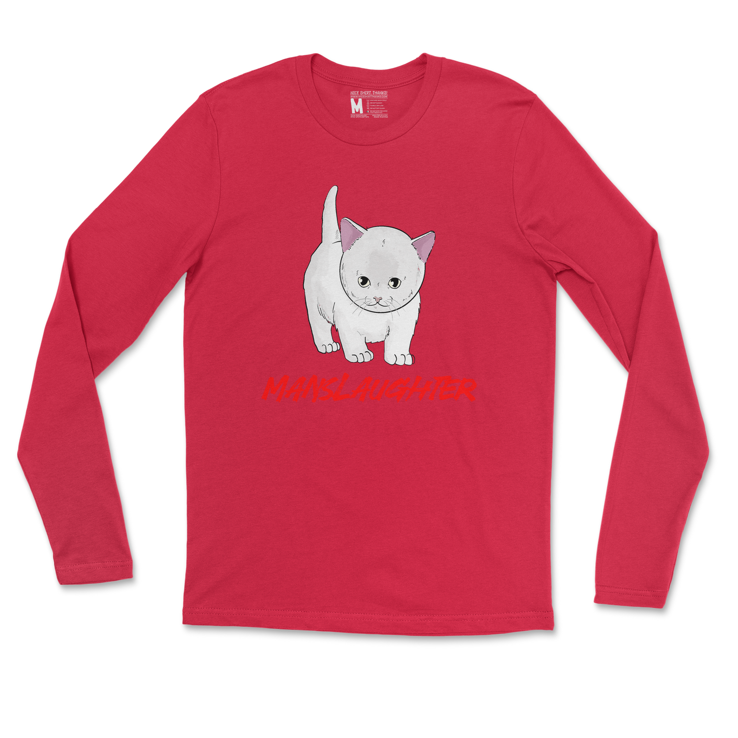 Gildan SoftStyle Long Sleeve Manslaughter in Red