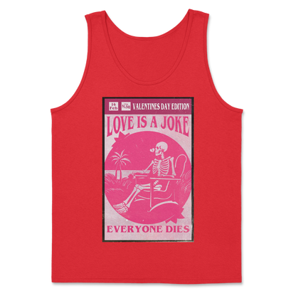 The Nice Shirt Tank Top Love Is A Joke in Red