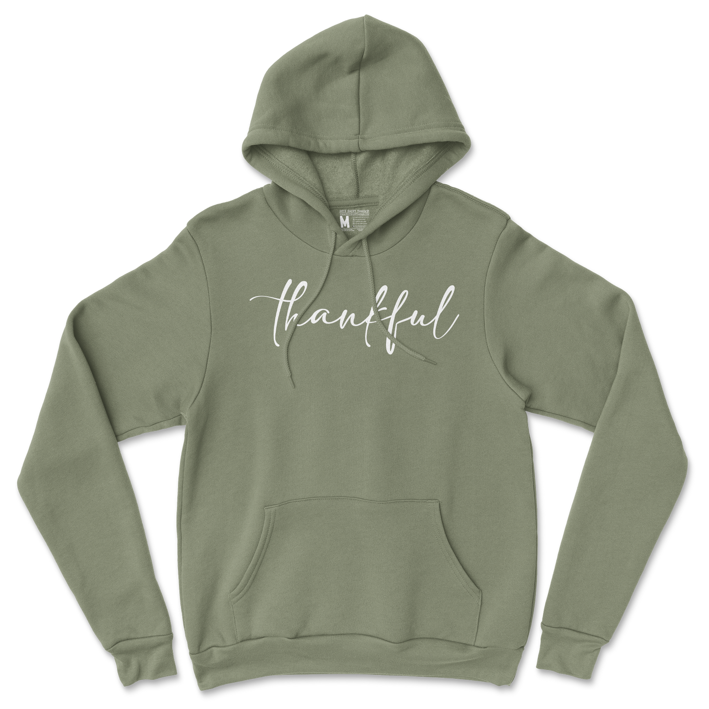 Gildan SoftStyle Hoodie Thankful  in Military-Green