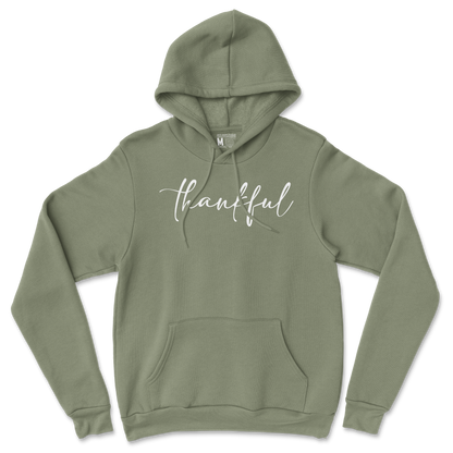 Gildan SoftStyle Hoodie Thankful  in Military-Green