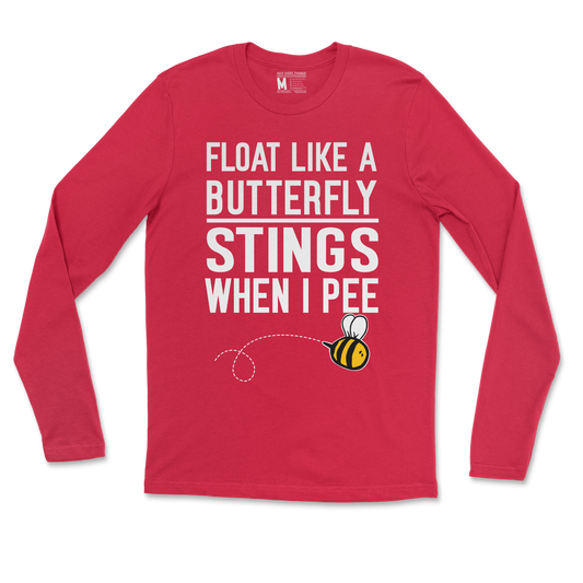 Gildan SoftStyle Long Sleeve Stings When I Pee in Red