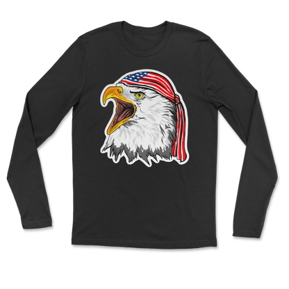 Heavy Blend Long Sleeve Freedom Eagle in Black
