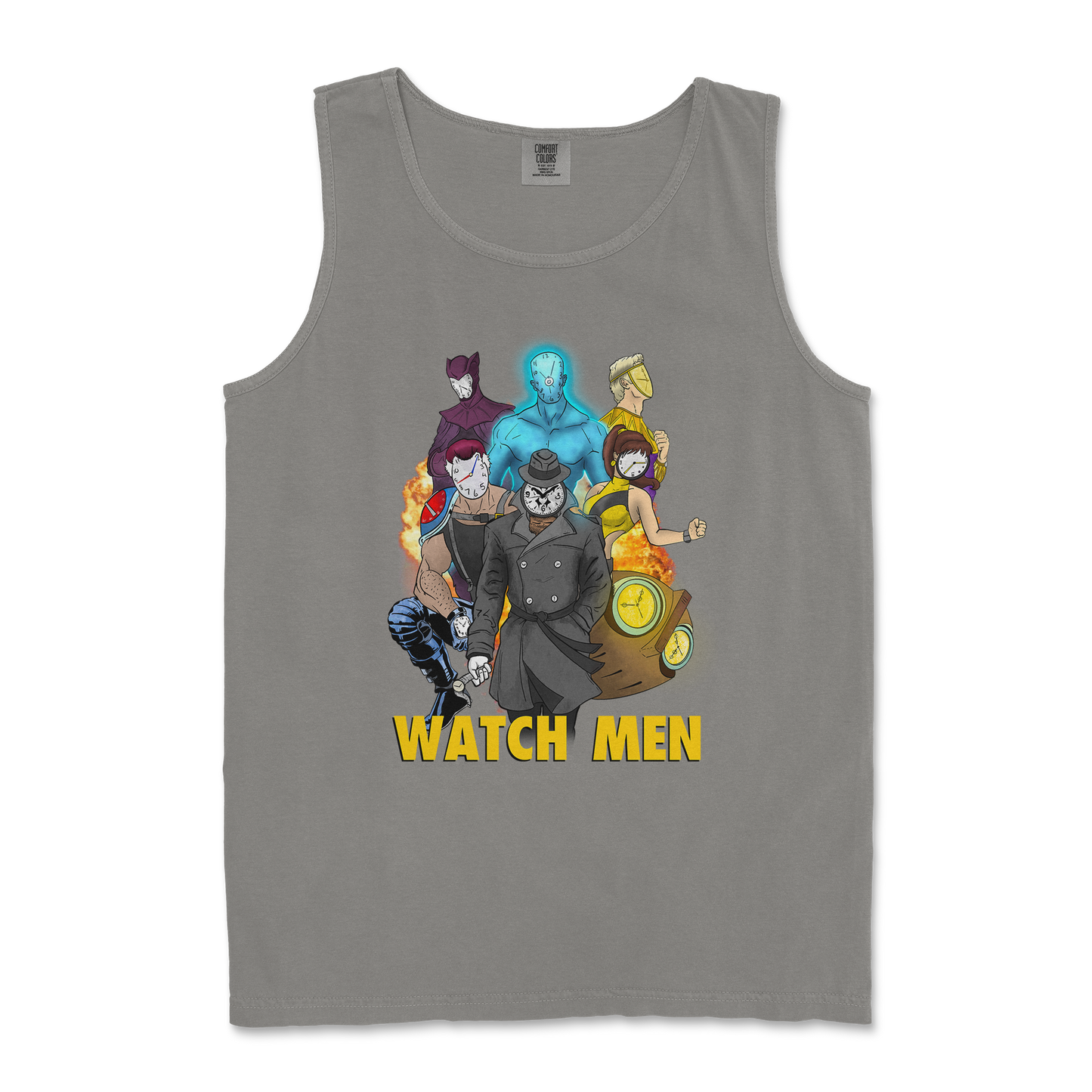 Comfort Colors Tank Top Watch Men in Grey