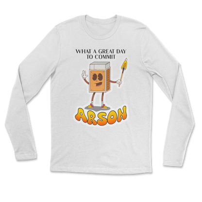 Heavy Blend Long Sleeve Commit Arson in White