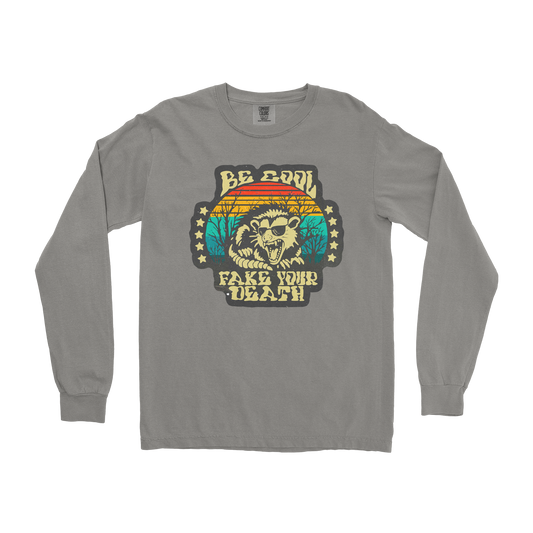 Comfort Colors Long Sleeve Fake Your Death in Grey