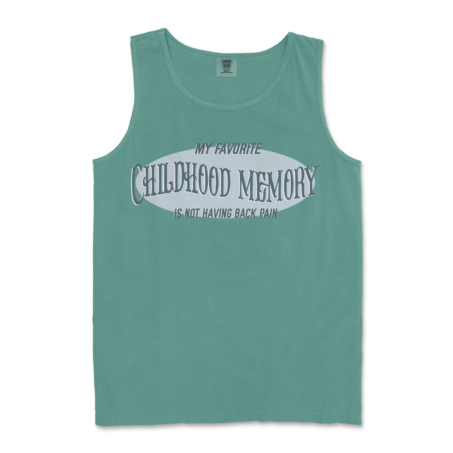 Comfort Colors Tank Top Childhood Memory in LightGreen