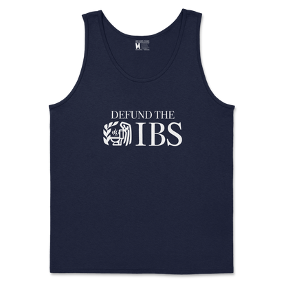 Gildan SoftStyle Tank Top Defund The IBS in Navy