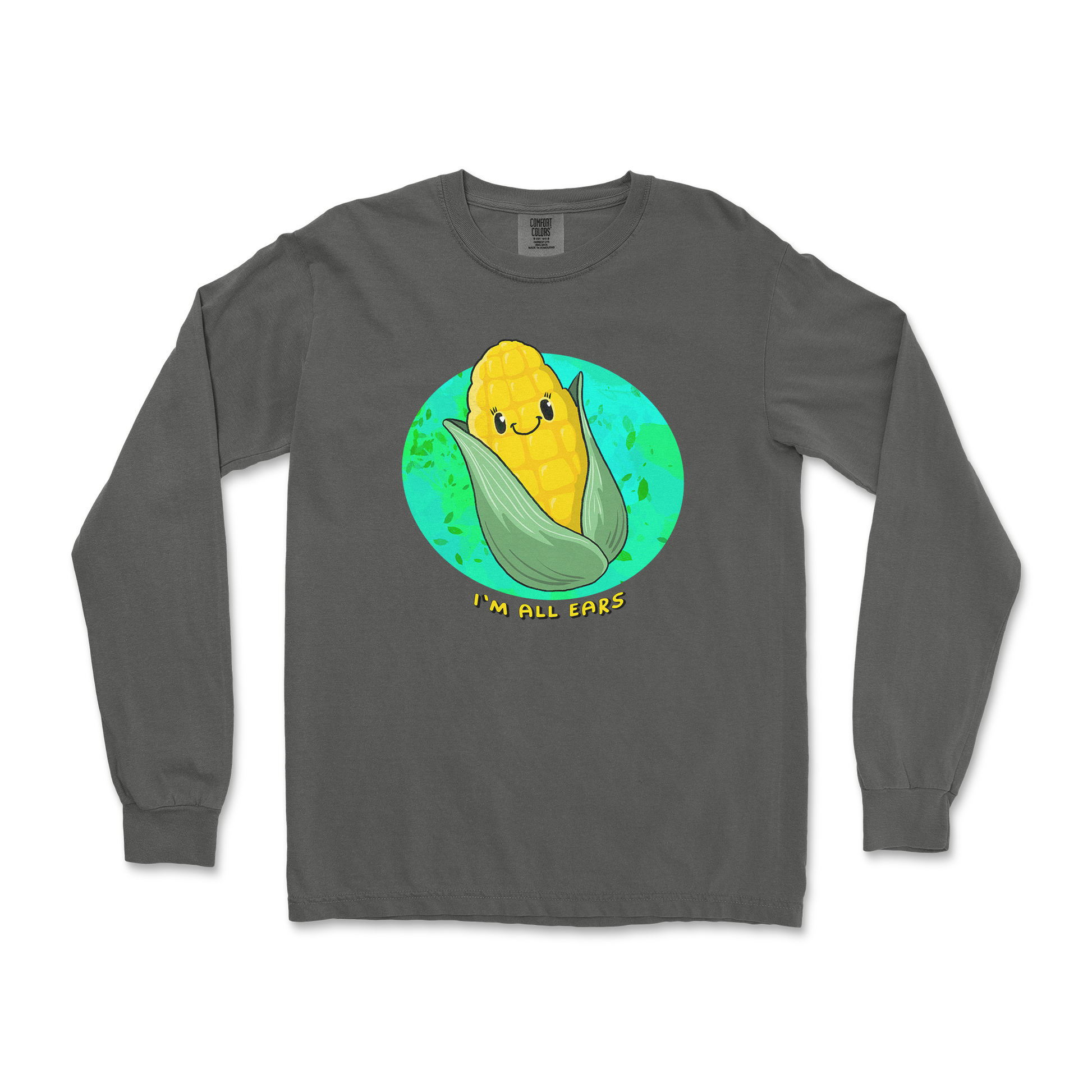 Comfort Colors Long Sleeve Mmm Corn in Pepper