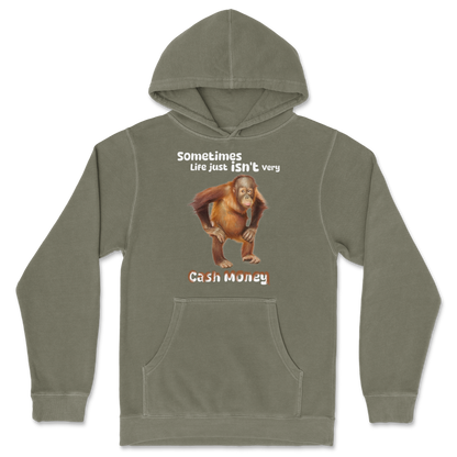 Independent Clothing Co. Hoodie Cash Money Monkey  in Olive