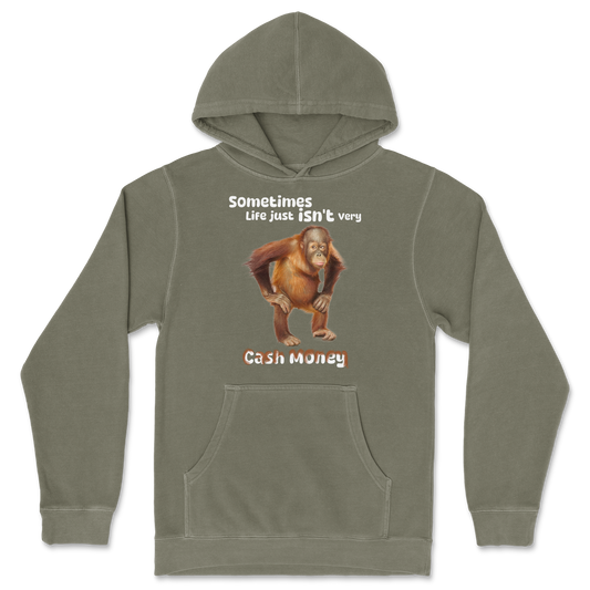 Independent Clothing Co. Hoodie Cash Money Monkey  in Olive