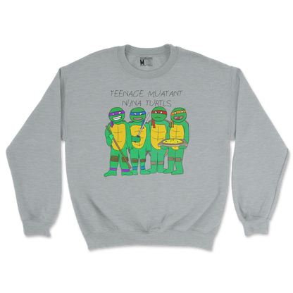 Gildan SoftStyle Crew Neck Ninja Turtles in Sports Grey