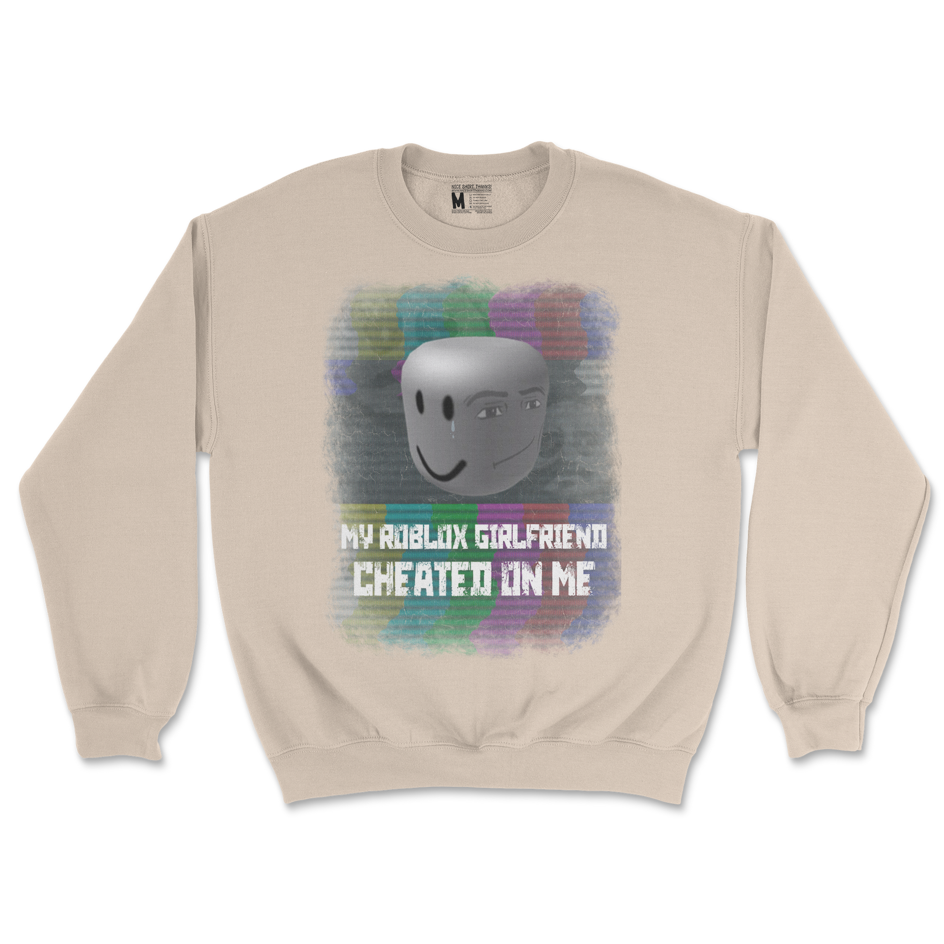 Gildan SoftStyle Crew Neck Roblox GF in Sand