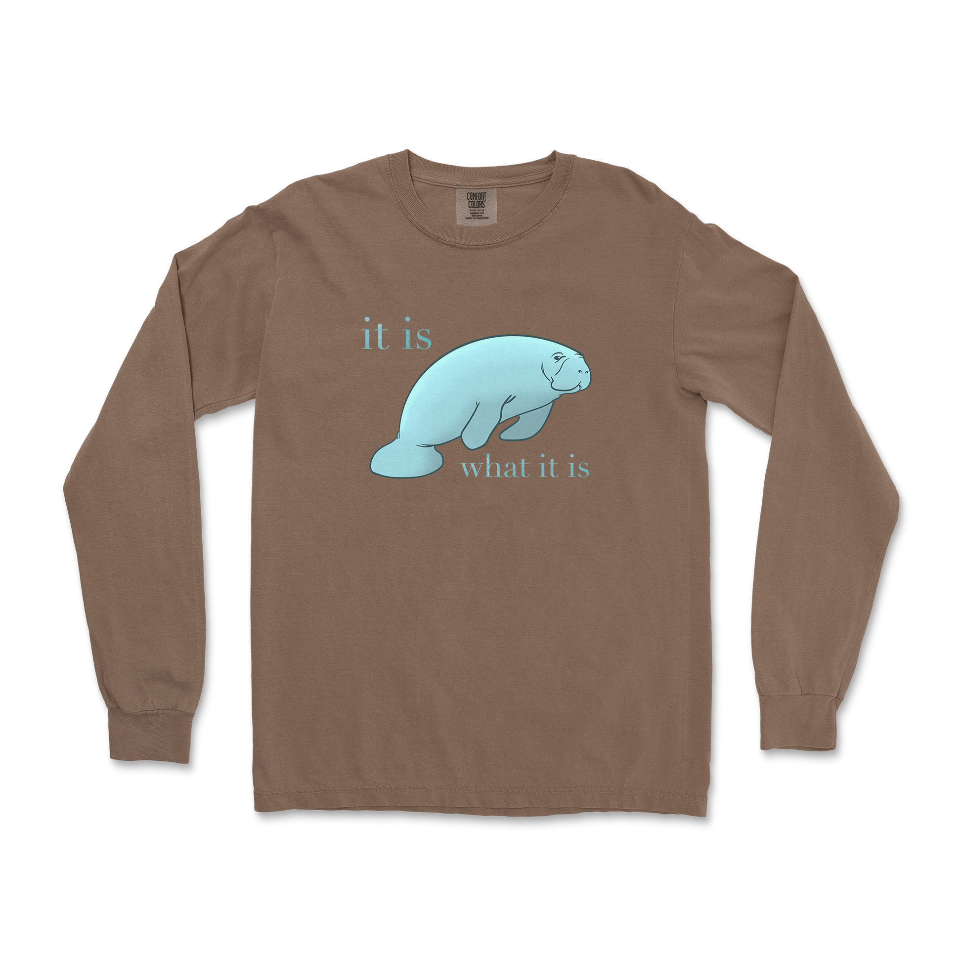 Comfort Colors Long Sleeve Manatee in Espresso