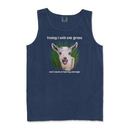 Comfort Colors Tank Top Crazy Goat  in True-Navy