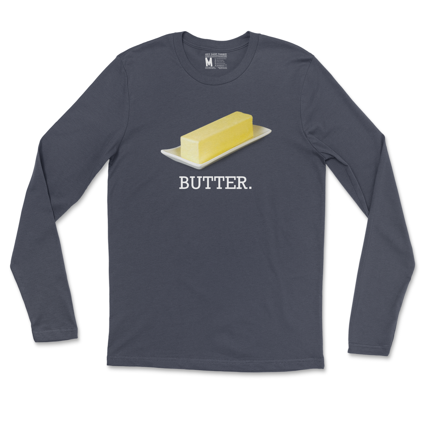 Gildan SoftStyle Long Sleeve Butter in Navy