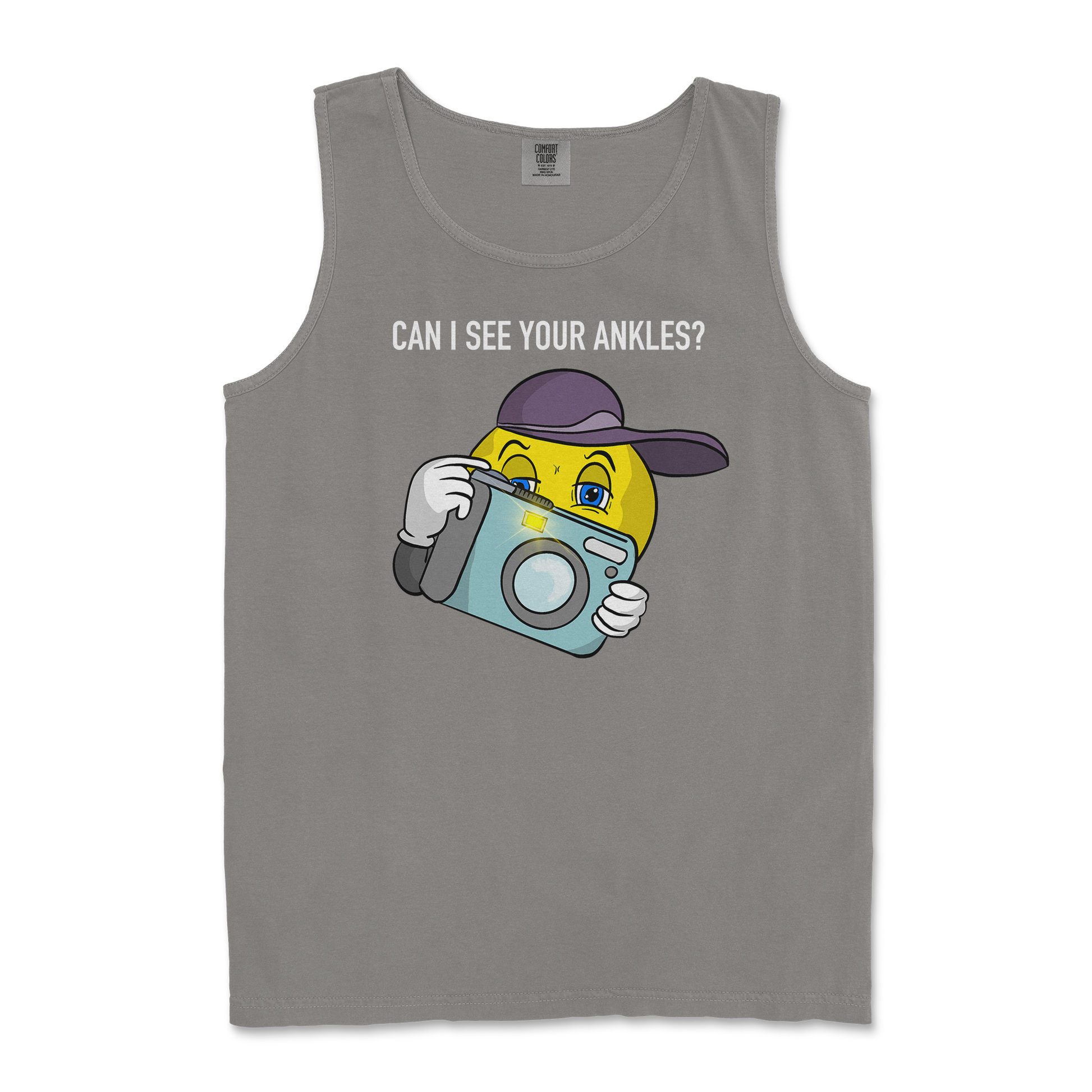 Comfort Colors Tank Top Let Me See Your Ankles in Grey