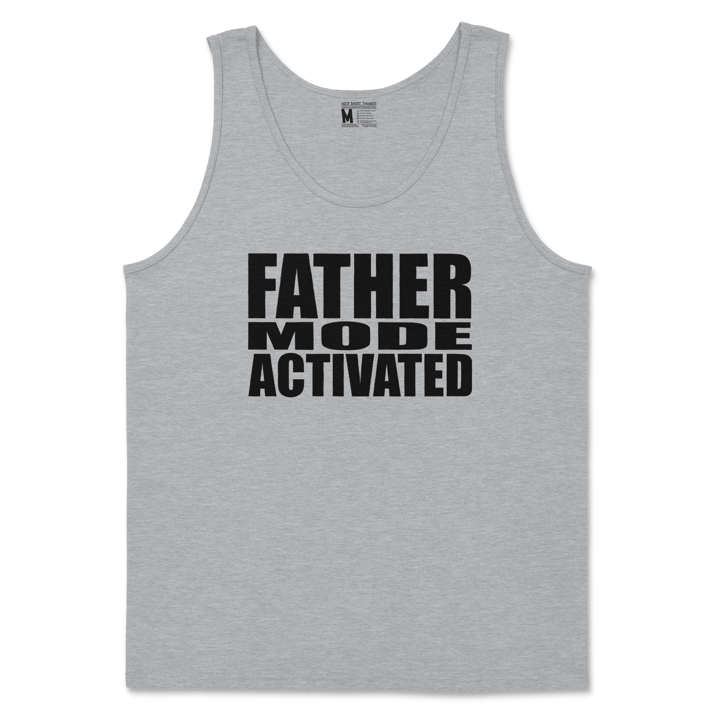 Gildan SoftStyle Tank Top Father Mode Activated in Sports Grey