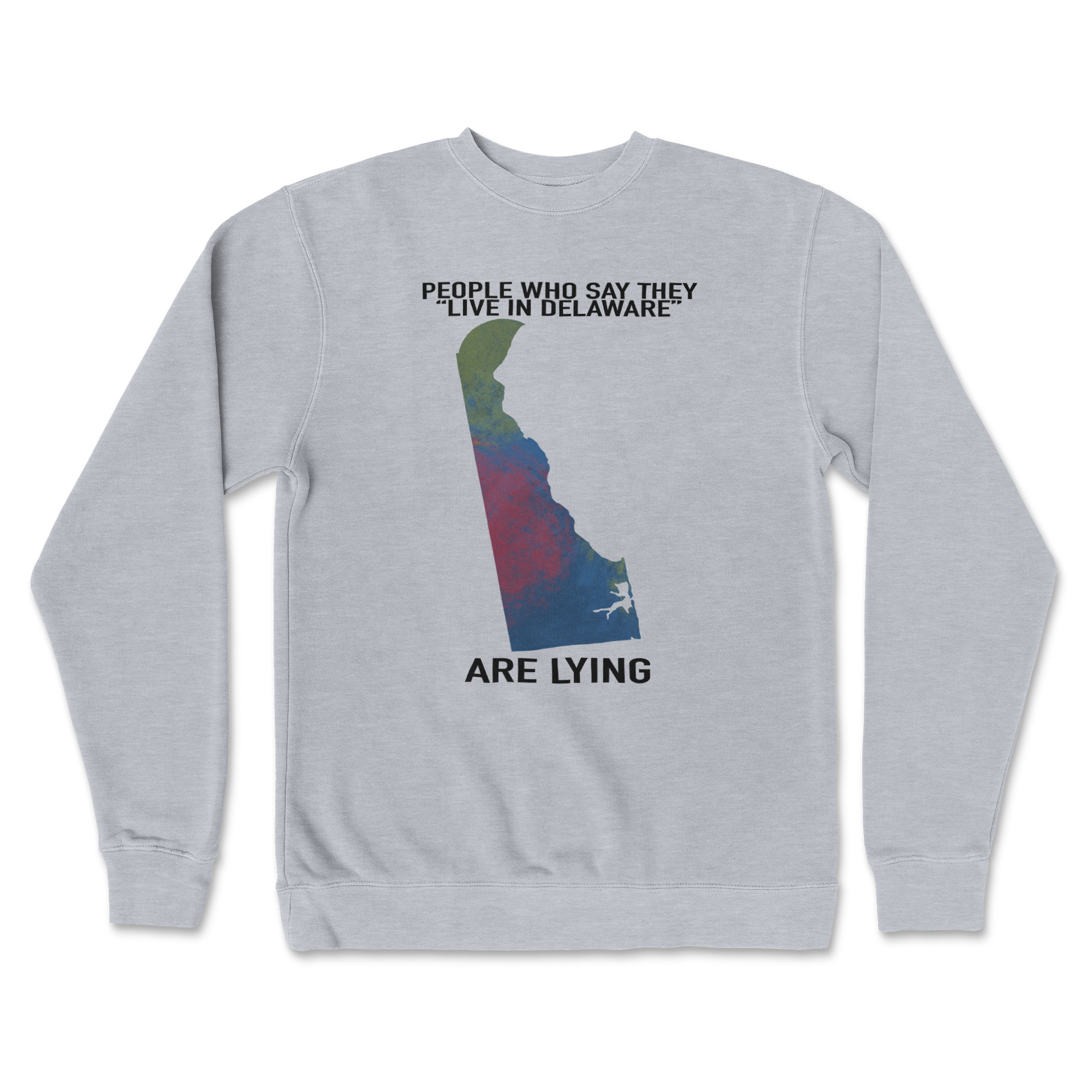 Independent Clothing Co. Crew Neck Delaware Doesnt Exist in GreyHeather