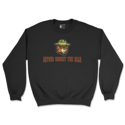 Heavy Blend Crew Neck Defund Smokey Bear in Black