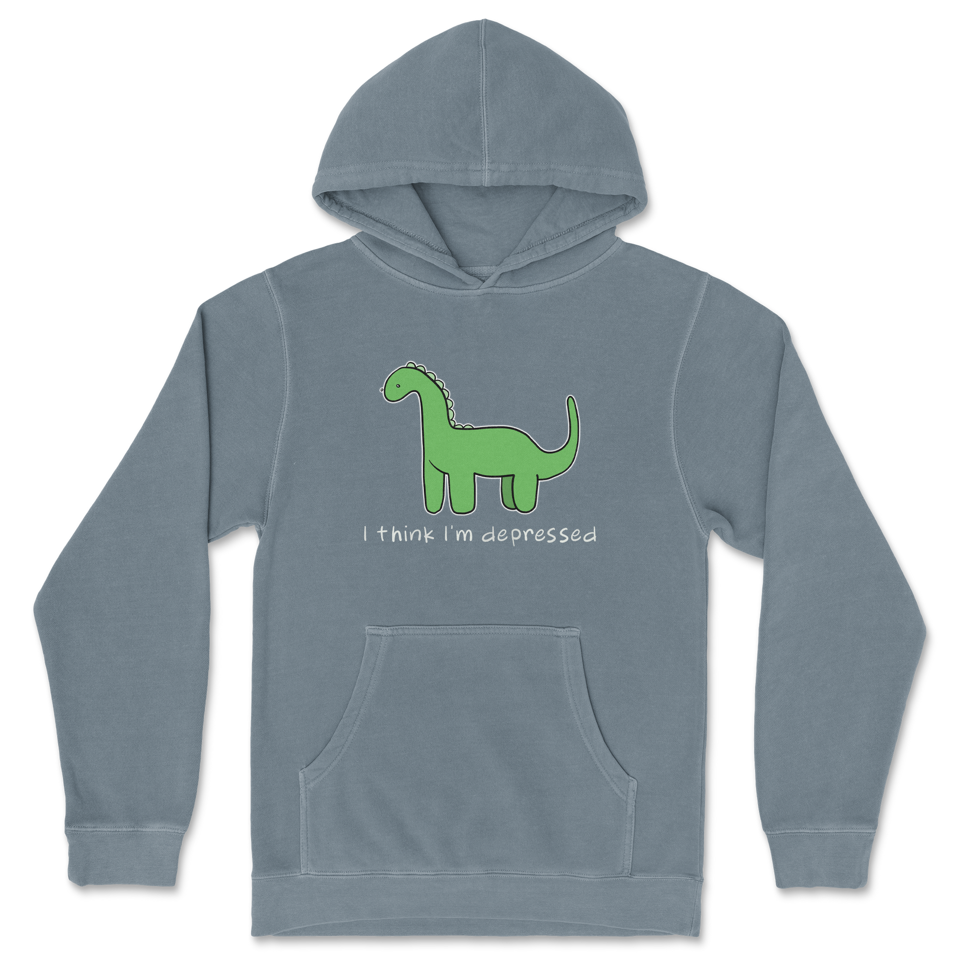 Independent Clothing Co. Hoodie Depressed Dino  in Blue-Magic