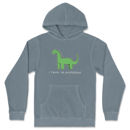 Independent Clothing Co. Hoodie Depressed Dino  in Blue-Magic