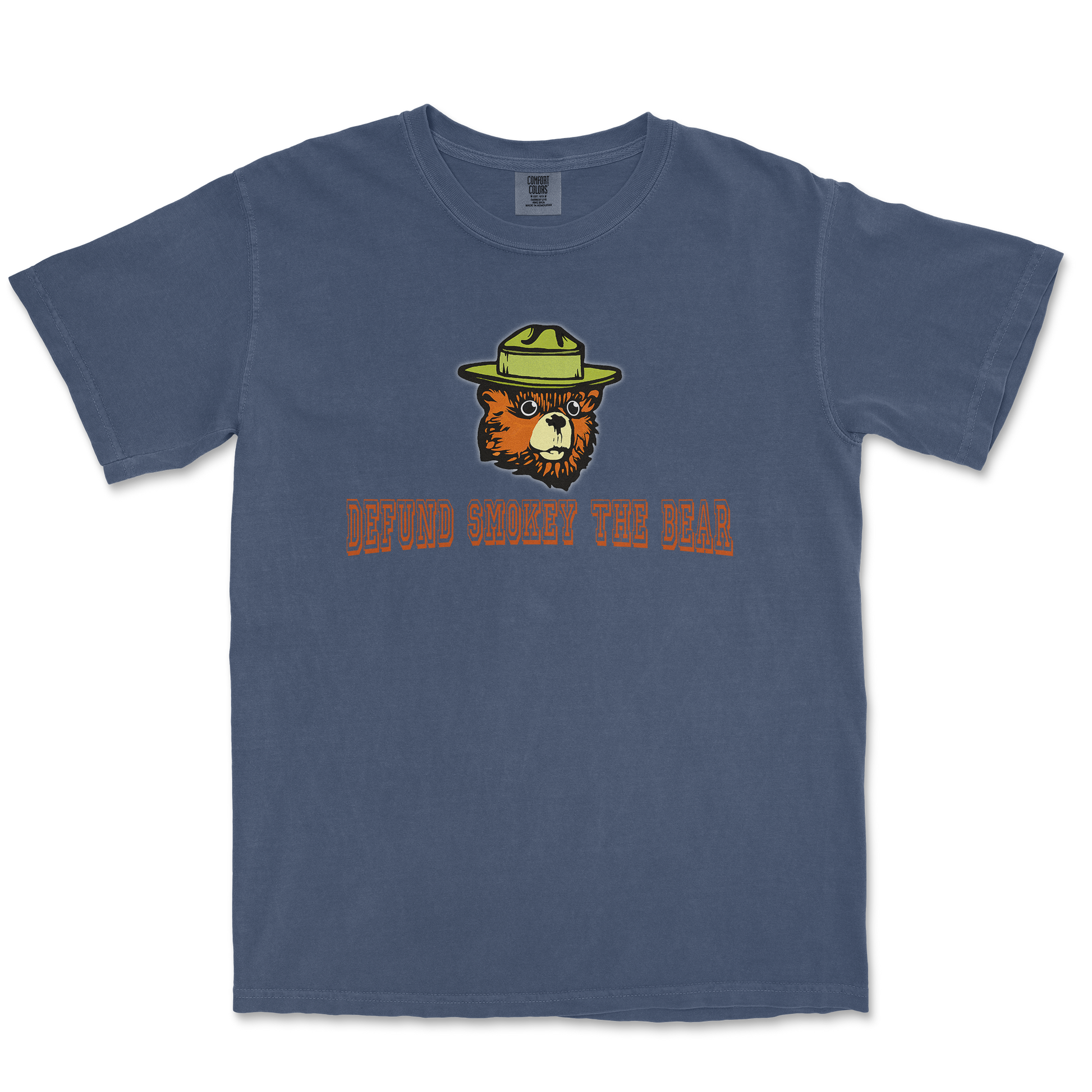Comfort Colors T-Shirt Defund Smokey Bear in Midnight
