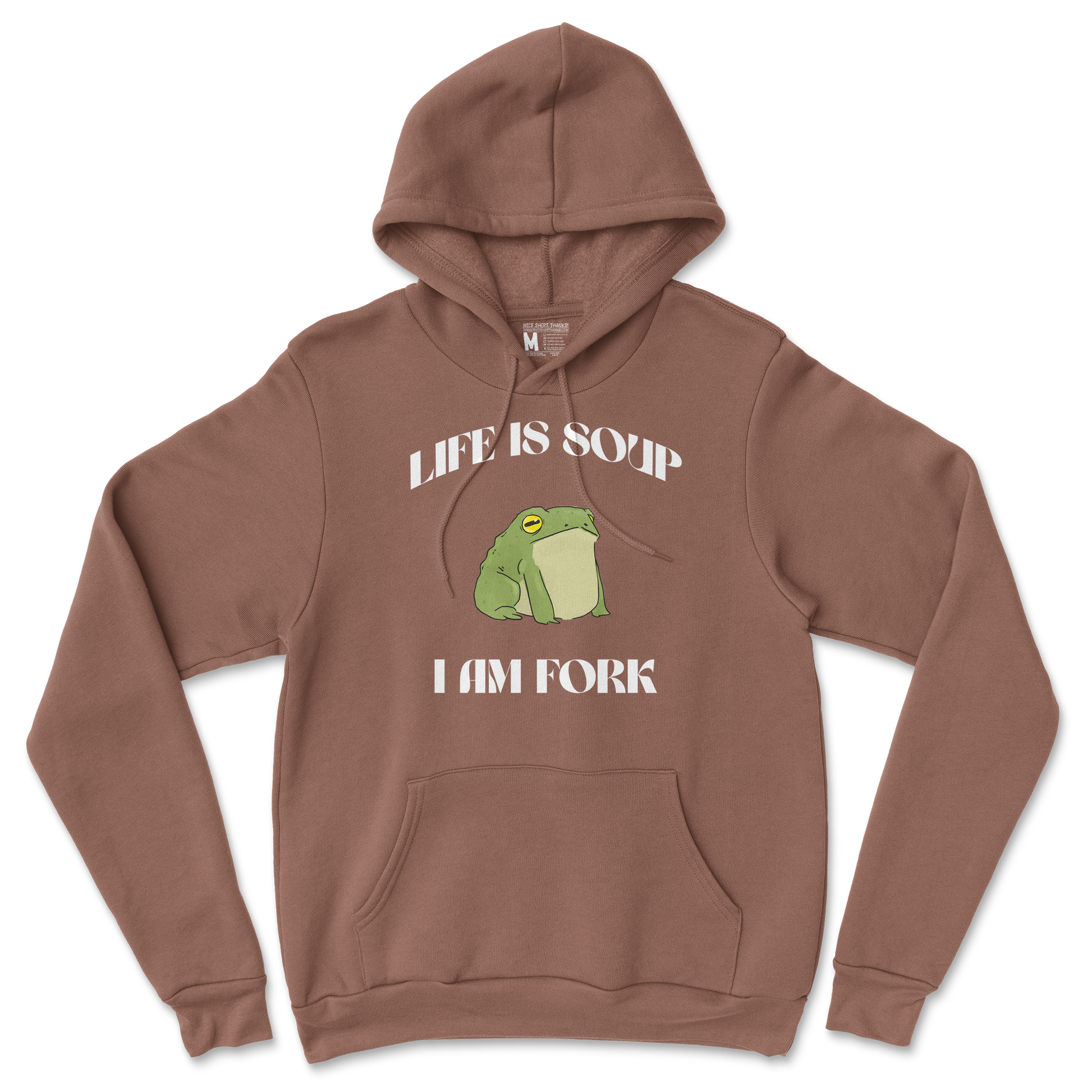 Gildan SoftStyle Hoodie I Am Fork  in Cocoa